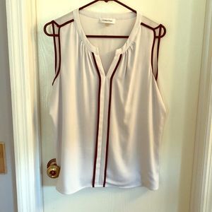 Calvin Klein sleeveless sheer top